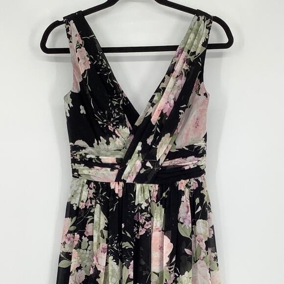 NEW! Dessy Collection Size 4 Floral Maxi Dress w/ Front Slit $273 msrp J3-11 - Picture 7 of 11